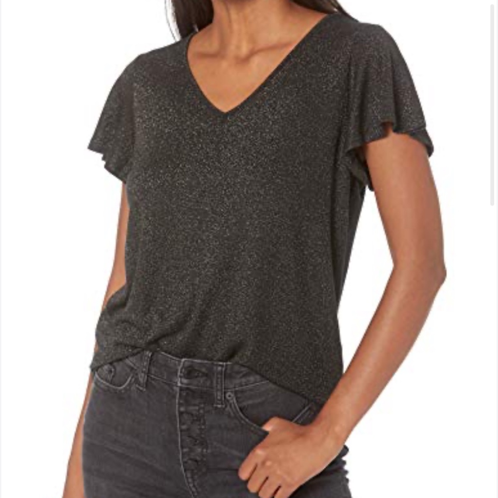 Paige Women Haider short sleeve t-shirt black/gunmetal